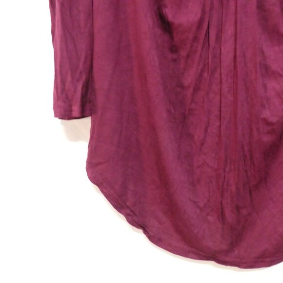 Unbranded | 2XL | Burgundy Cold Shoulder Crochet Lace Panel Top - Picture 8 of 16